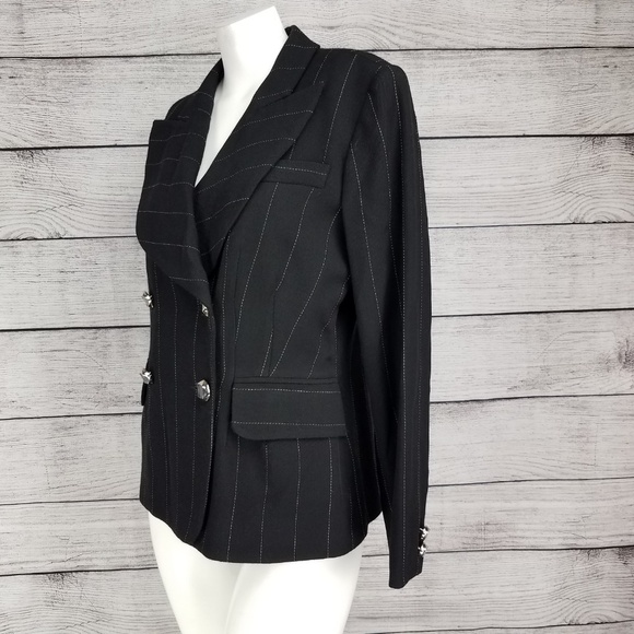 Vintage Alberto Makali x Cache Size 8 Double Breasted Blazer Suit Jacket - Picture 5 of 8